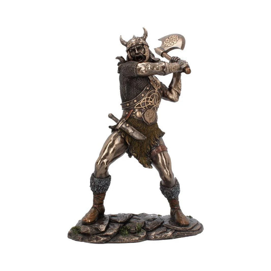 Berserker Bronze Viking Medium Warrior Figurine with Axe 28.5cm 1