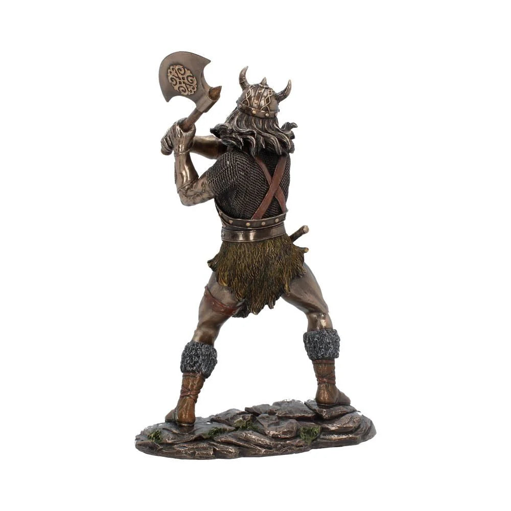 Berserker Bronze Viking Medium Warrior Figurine with Axe 28.5cm 4