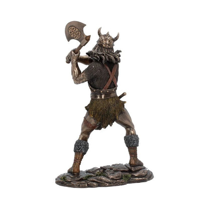Berserker Bronze Viking Medium Warrior Figurine with Axe 28.5cm 4