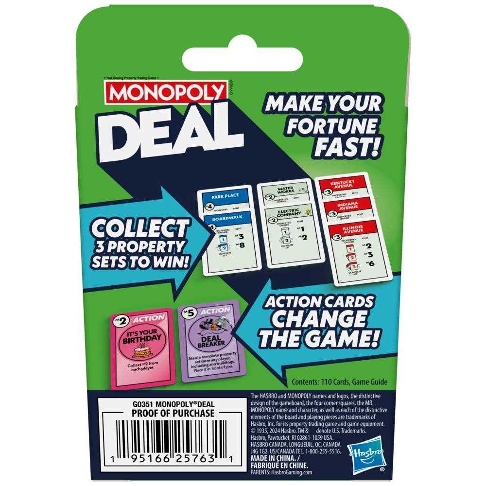 Monopoly Deal Refresh 2024 Card Game