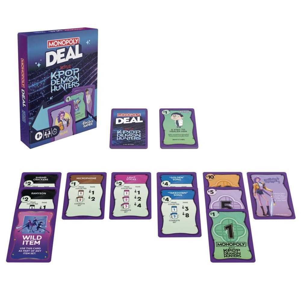 Monopoly Deal KPop Demon Hunters Board Game by Hasbro UK 3