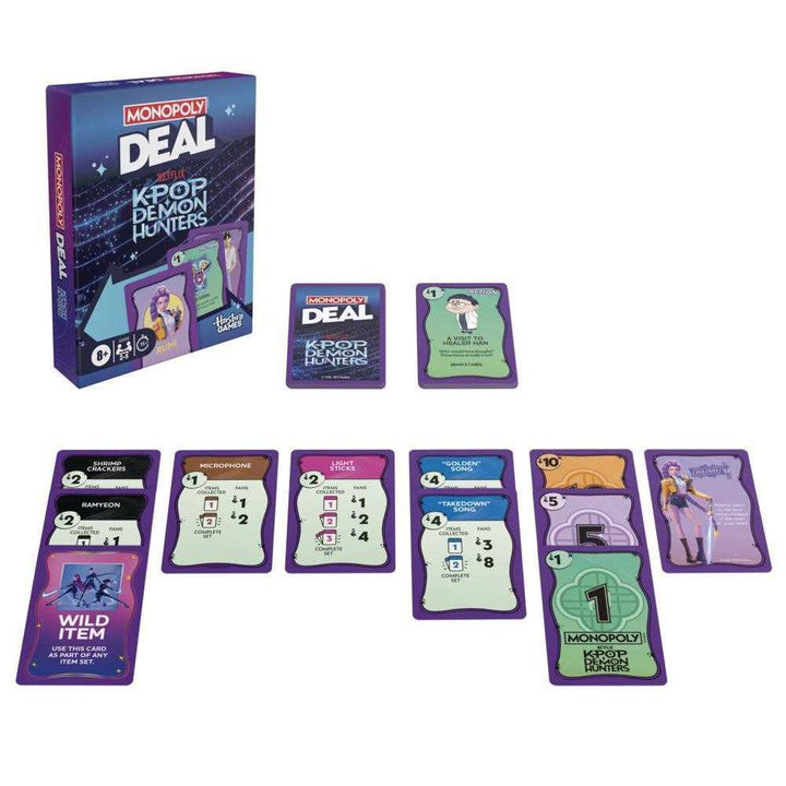 Monopoly Deal KPop Demon Hunters Board Game by Hasbro UK 3