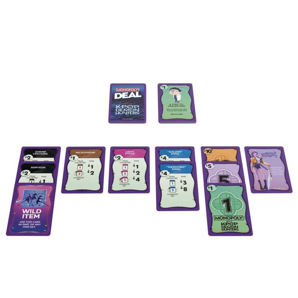 Monopoly Deal KPop Demon Hunters Board Game by Hasbro UK 4