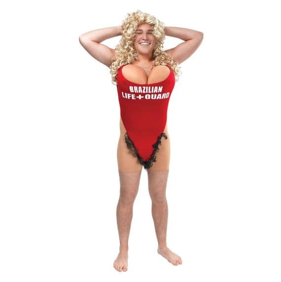 Hairy Mary Adult Lifeguard Costume 3