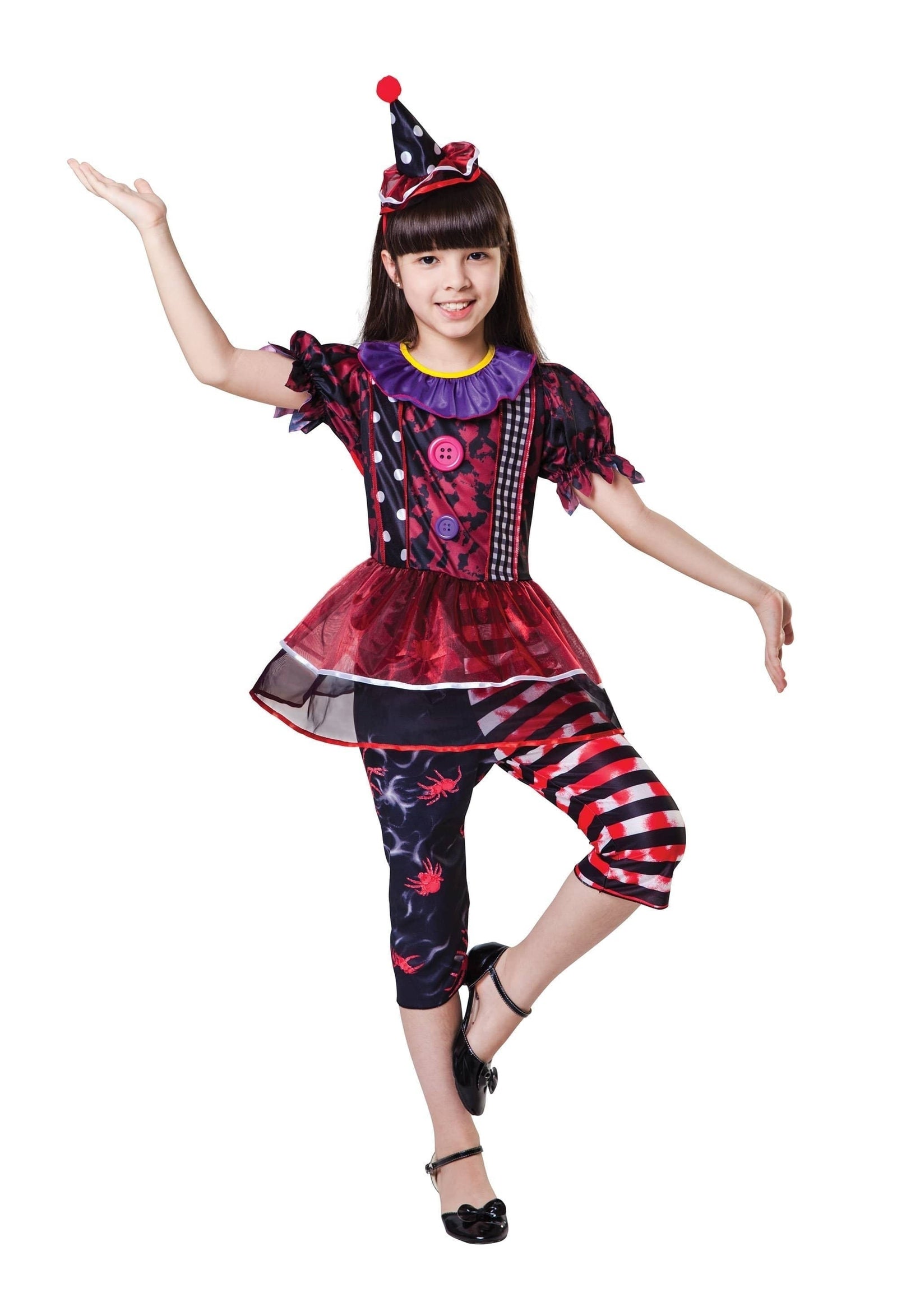 Halloween Clown Girl Large Children's Costume Female To Fit Child Of Height 134cm 146cm 1