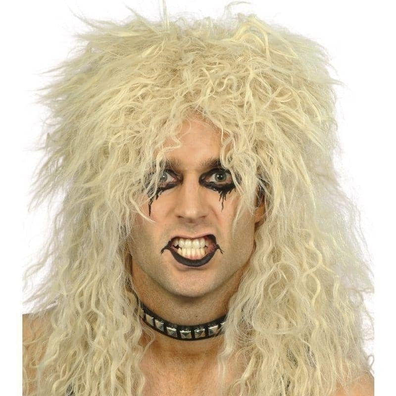 Hard Rocker Wig Adult Blonde 80s Crazy_1