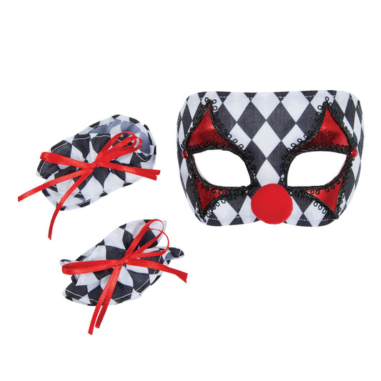 Harlequin Clown Mask Cuffs Set for Children 1