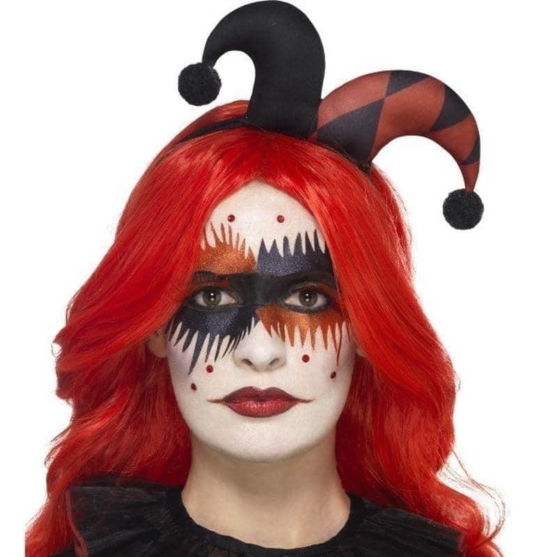 Harlequin Make Up Kit Aqua with Face Stickers Adult Red 1