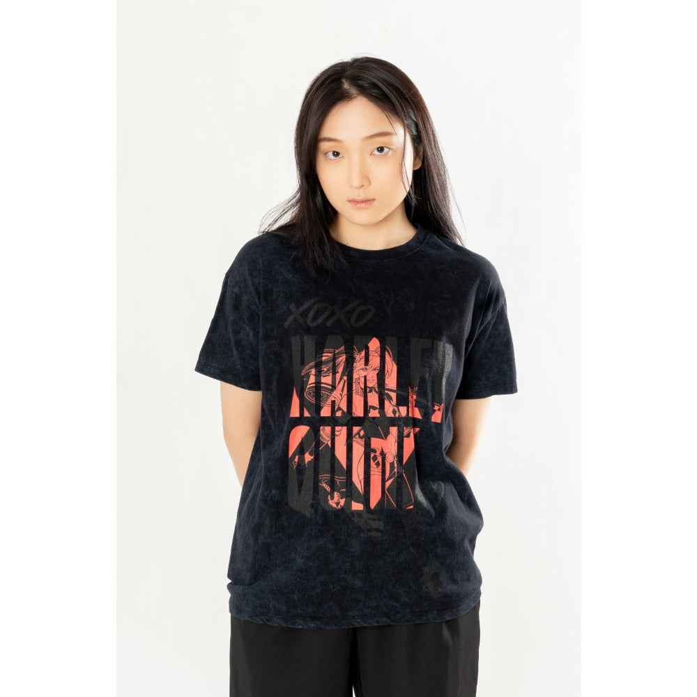 Harley Quinn Adult Acid Wash XoXo T-shirt DC 3