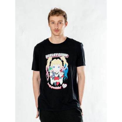 Harley Quinn Black Adult Anime Puddin T-Shirt DC 1