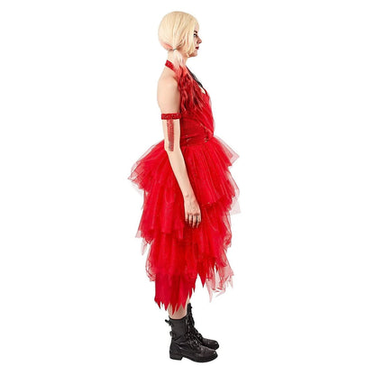 Harley Quinn Red Dress Costume Suicide Squad 2 3