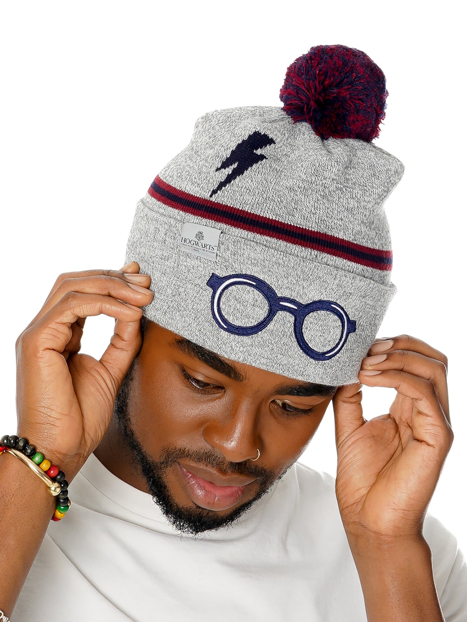 Harry Potter Beanie Embroidered Glasses Lightning Bolt Adult 1