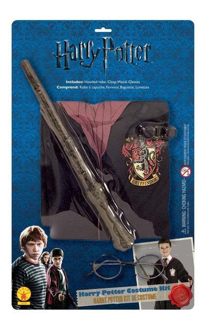 Harry Potter Childrens Costume Set Robe Wand Glasses 3