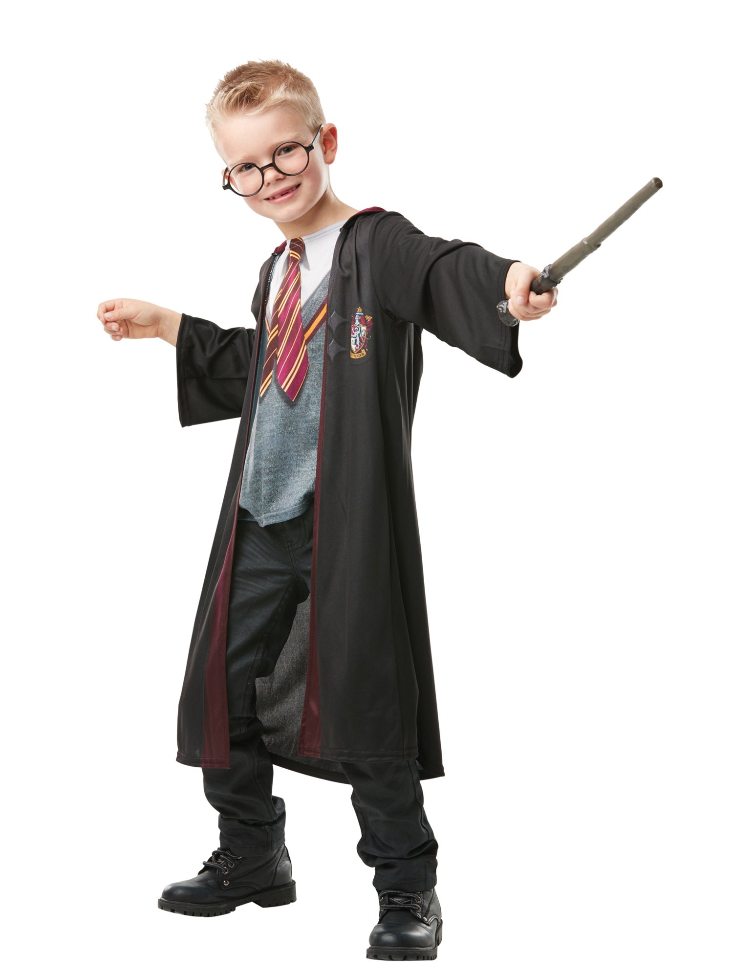 Harry Potter Gryffindor Robe Kids Costume Glasses Wand 2