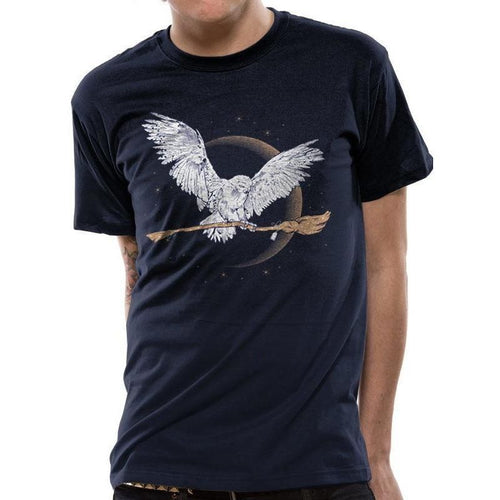 Harry Potter Hedwig Broom T-Shirt Adult_1