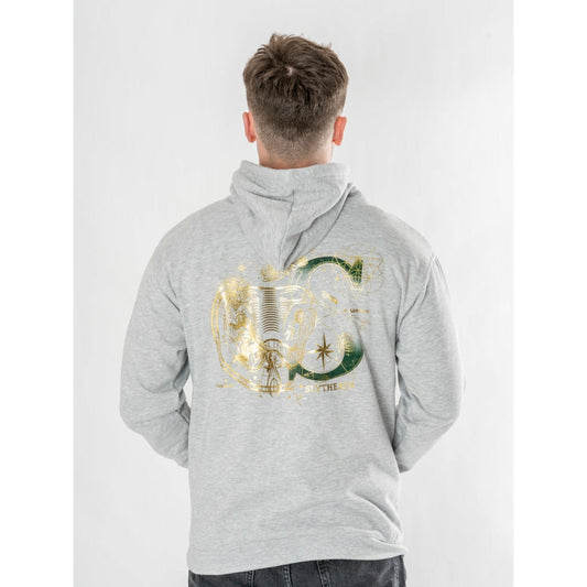 Harry Potter Unisex Grey Marl Slytherin Zodiac Hoodie Adult 1