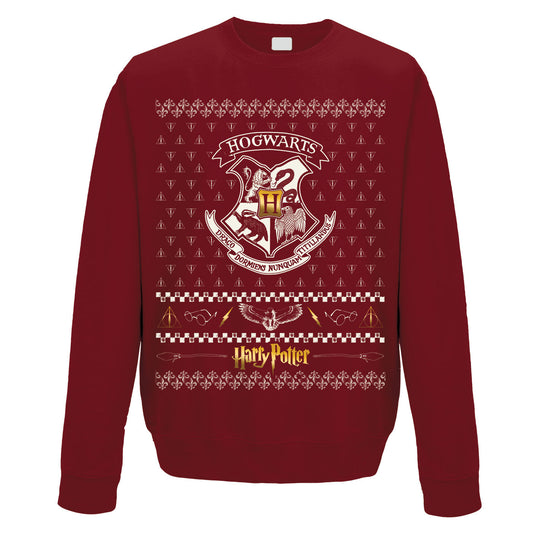 Harrypotter Xmas Crest Crewneck Sweatshirt Harry Potter Adult 1