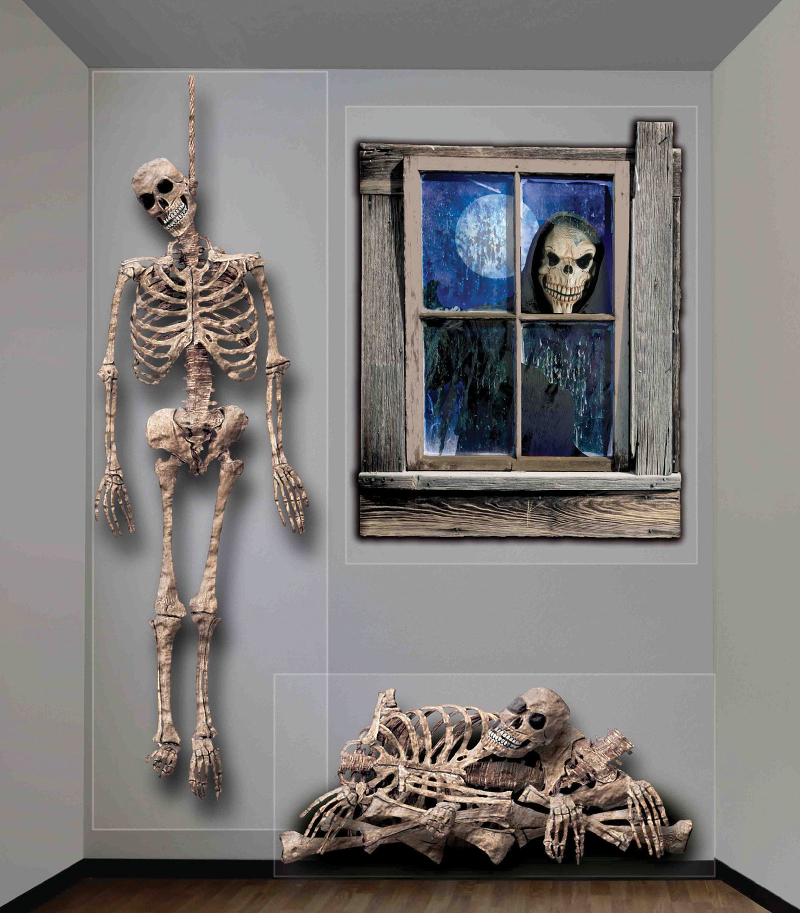 Haunted House Ghastly Giant Walldecor Halloween Items Unisex 1