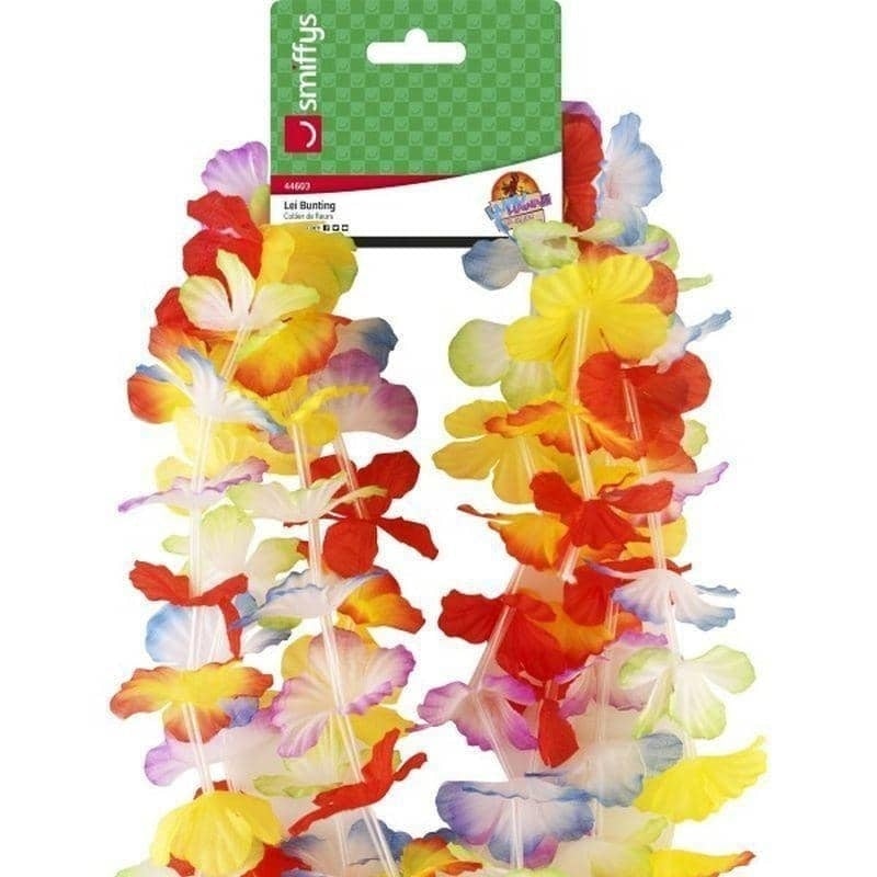 Hawaiian Bunting Multi Coloured 300cm Party Decoration 2
