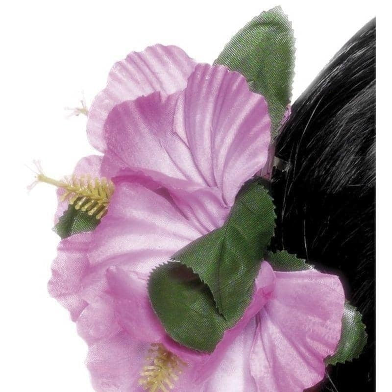Hawaiian Flower Hair Clip Adult Purple_1