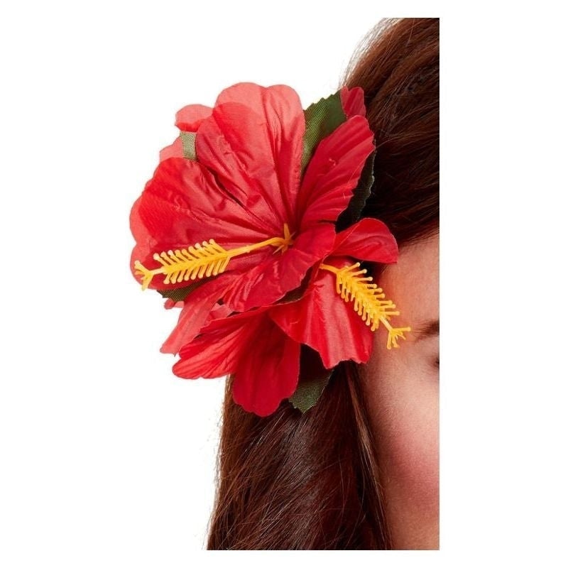 Size Chart Hawaiian Flower Hair Clip Adult Red