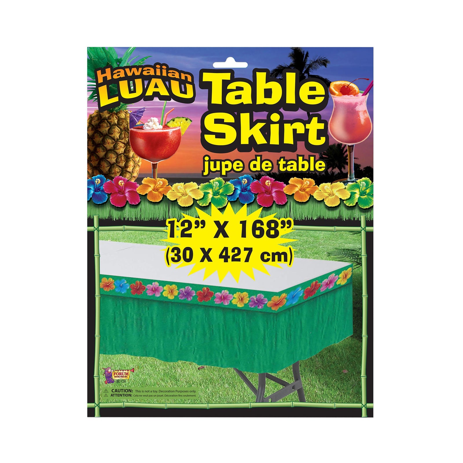 Hawaiian Green Table Skirt 2