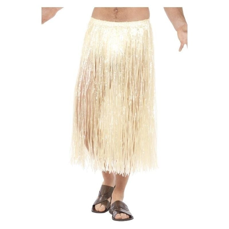 Hawaiian Hula Skirt Adult Natural Velcro Fastening Adjustable Waist Band 72cm Long 1