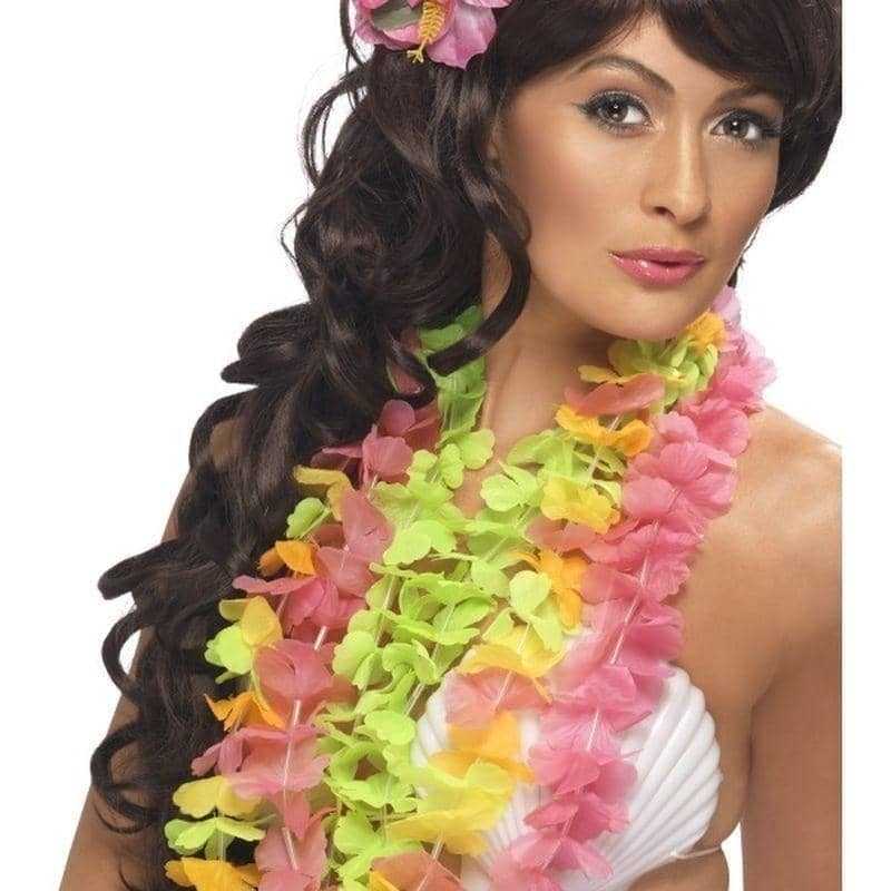 Hawaiian Leis Adult Assorted Colours Pack of 3 Aloha Costume Accessory 2