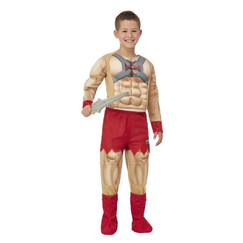 He-Man Costume Kids Muscle Chest Masters of the Universe Jumpsuit 1