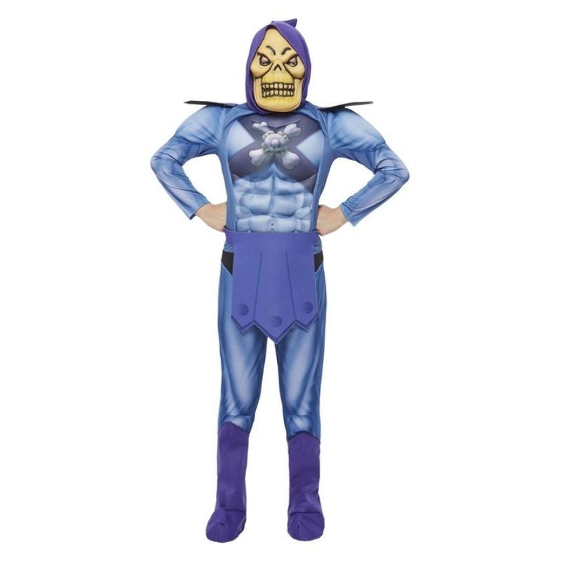 He Man Kids Skeletor Costume Jumpsuit EVA Chest 1
