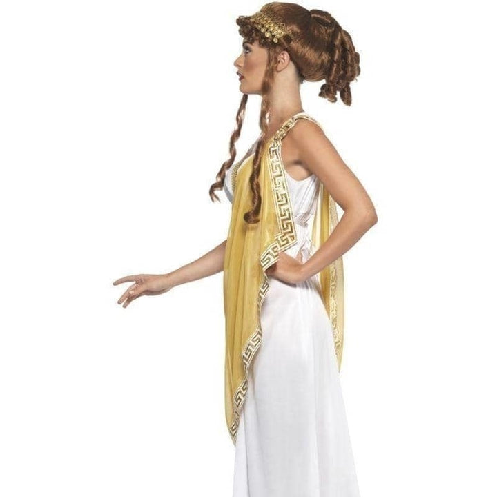 Helen of Troy Costume Adult White Yelllow Dress Tiara_3