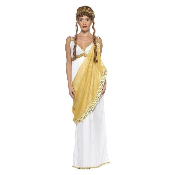 Helen of Troy Costume Adult White Yelllow Dress Tiara_4