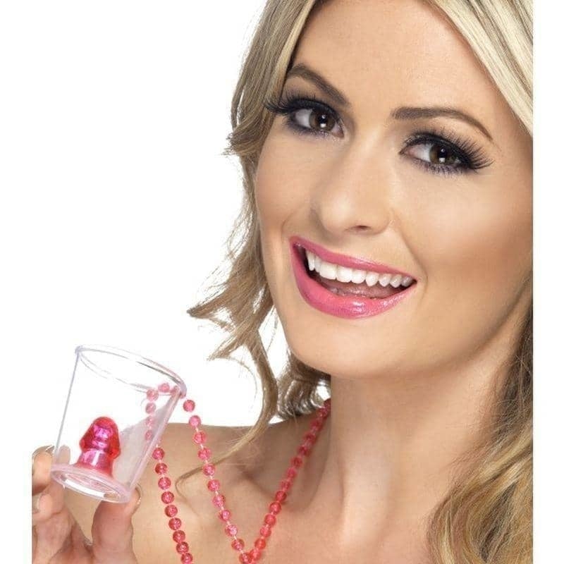 Hen Night Willy Shot Glass Adult Pink Necklace_1