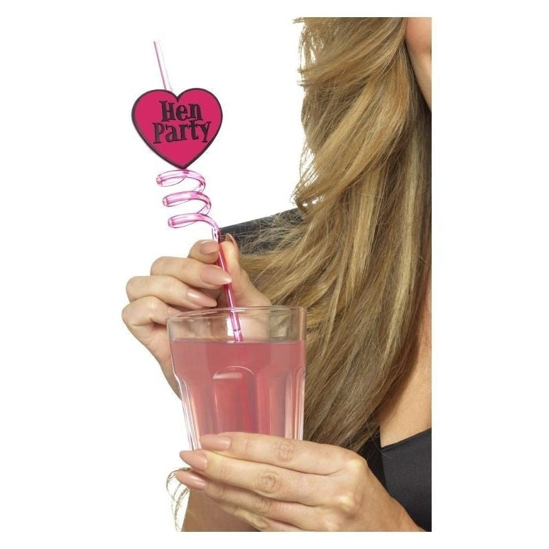Hen Party Drinking Straws Adult Pink 2