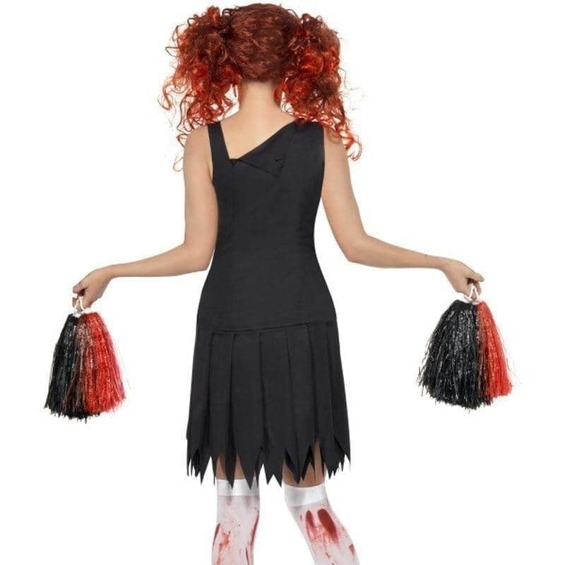 High School Horror Cheerleader Costume Adult Red Black_2