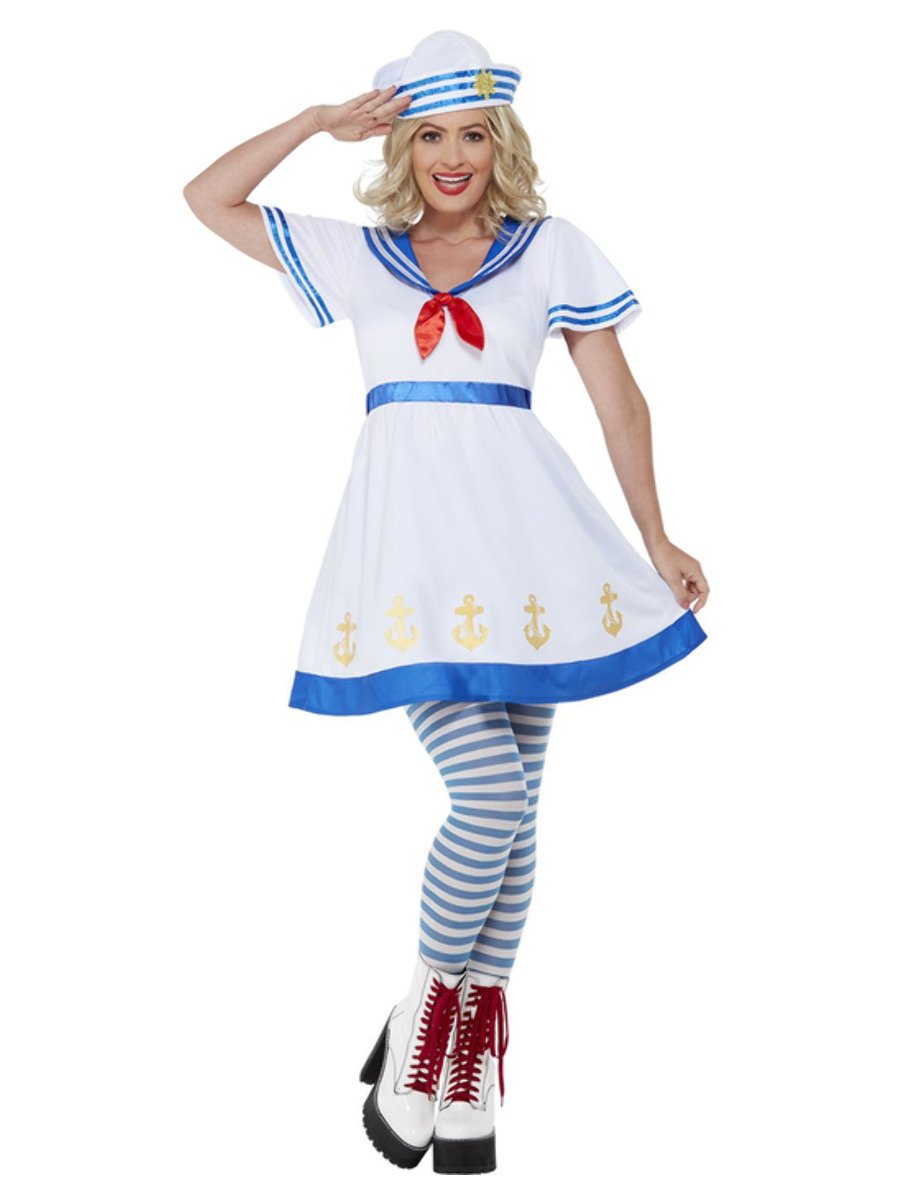 High Seas Sailor Costume White Ladies Dress_3