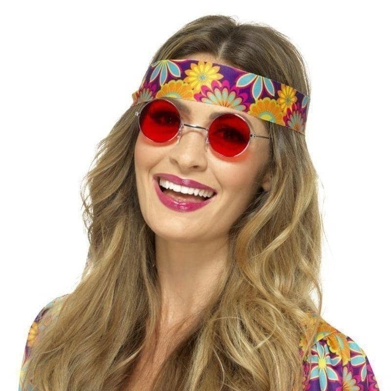 Hippie Specs Adult Red Dress Up Costume Accessory 1