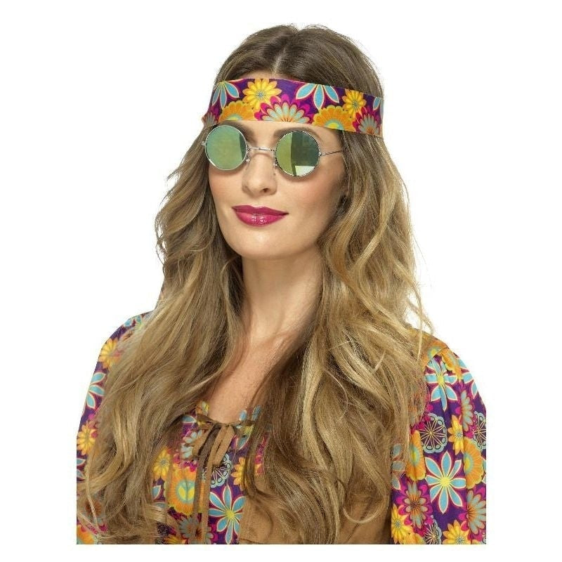 Hippie Specs Mirrored Adult Green Black 2