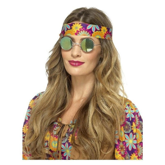 Hippie Specs Mirrored Adult Green Black 2