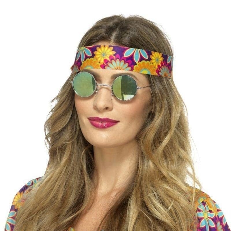 Hippie Specs Mirrored Adult Green Black 1