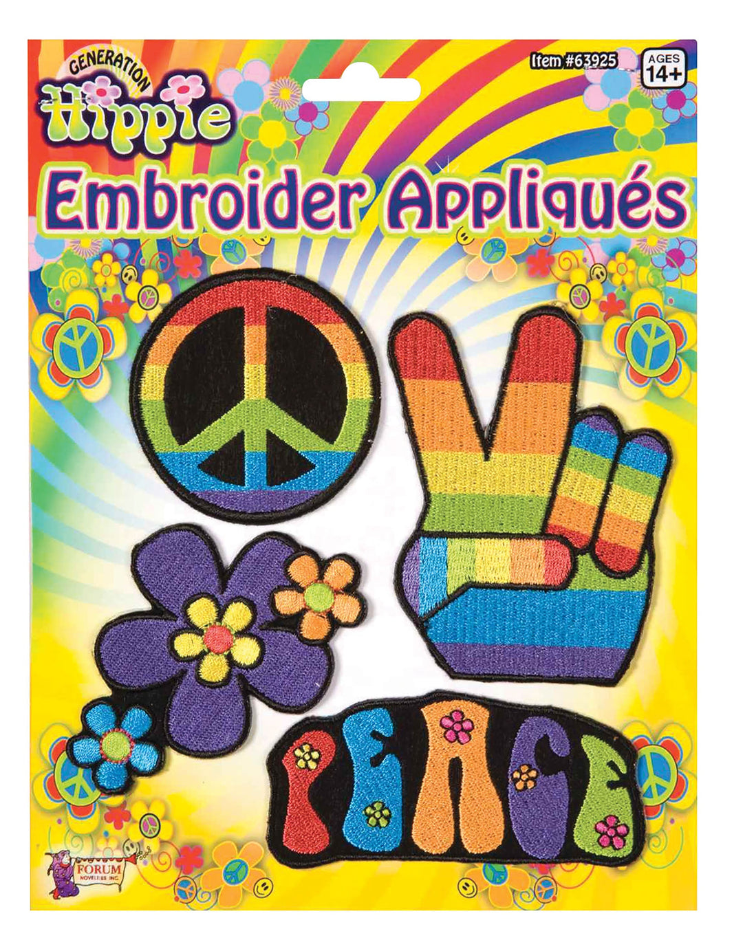 Hippy Appliques Costume Accessories Unisex_1