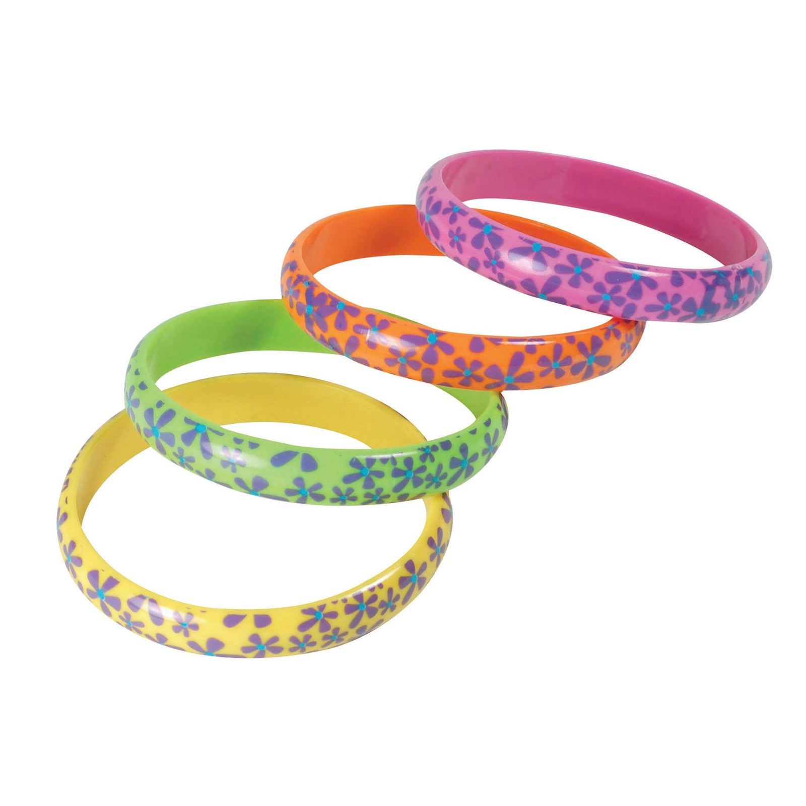 Hippy Flower Bracelets Costume Accessories Unisex 1