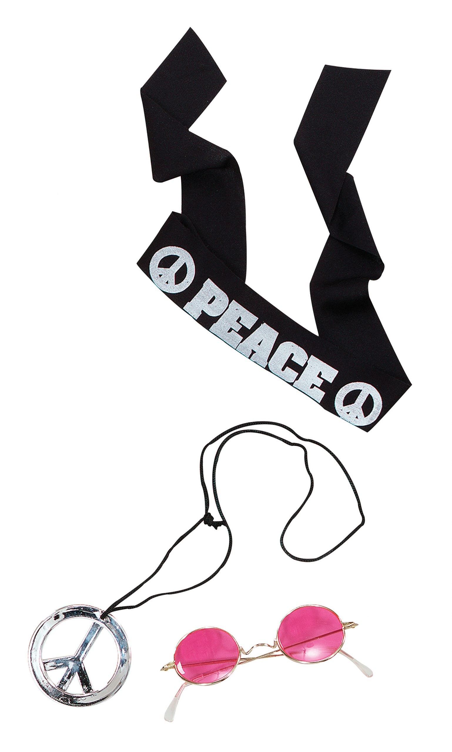 Hippy Kit Instant Disguise Peace Headband Set 1