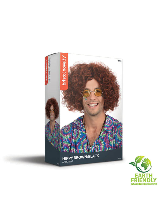 Hippy Wig Brown Black Curly Wavy Hair 2