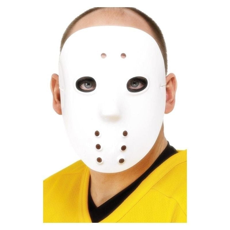 Hockey Mask Sinister White Adult PVC Halloween Disguise 1