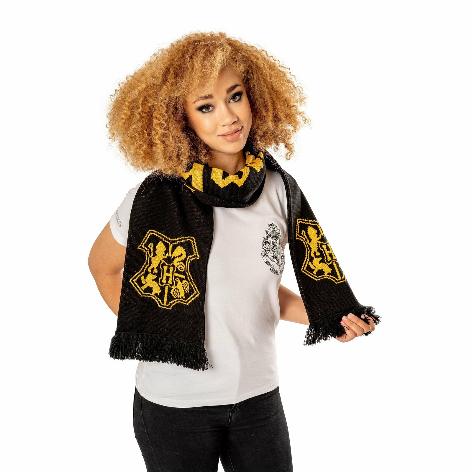 Hogwarts Reverse Gold Harry Potter Long Length Scarf Adult 1
