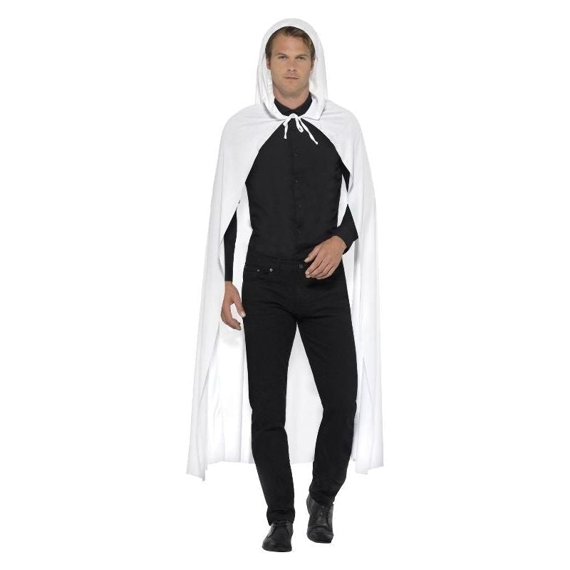 Hooded Cape Adult White 2
