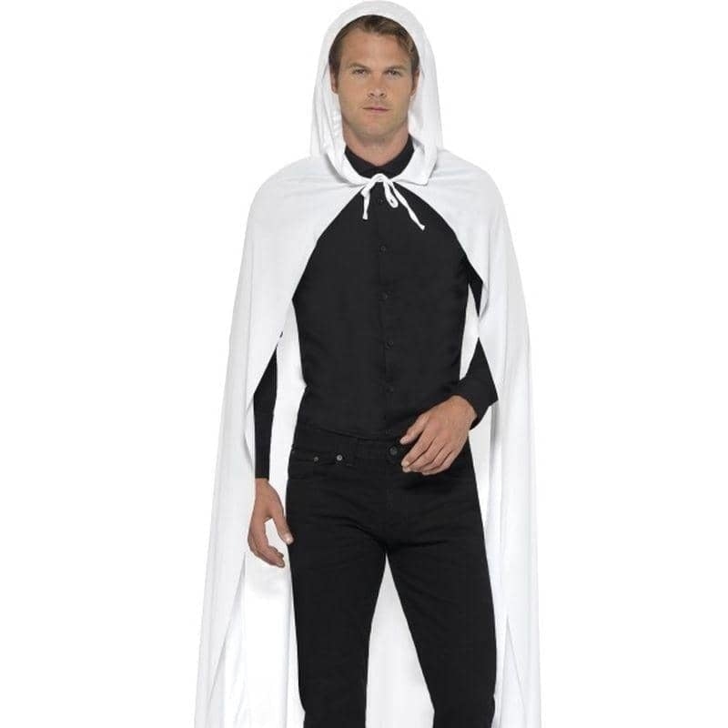 Hooded Cape Adult White 1