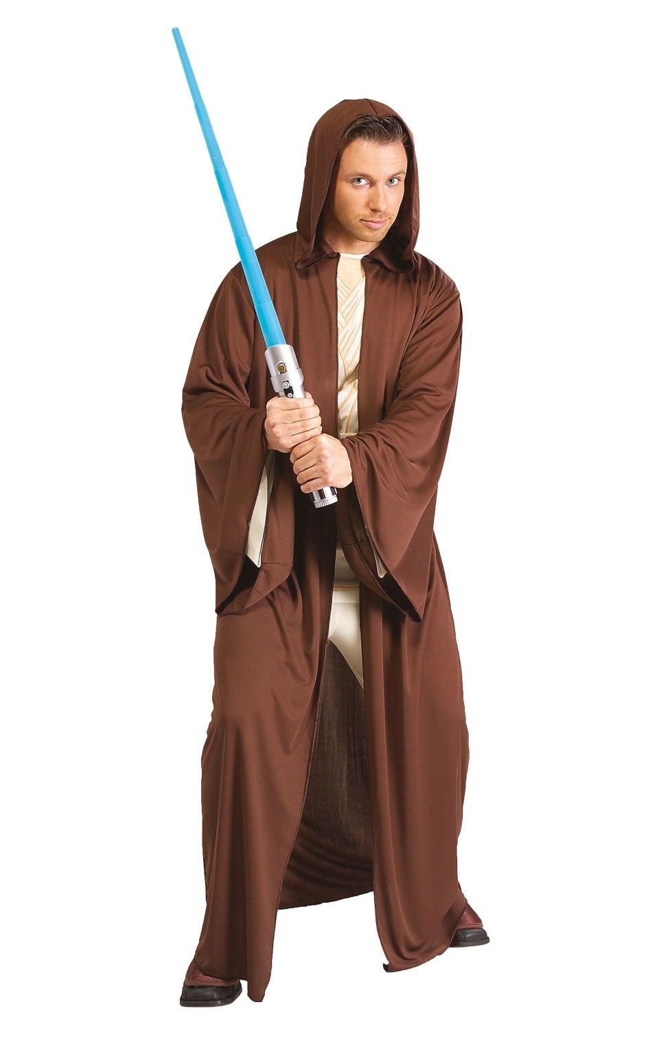 Hooded Jedi Robe Costume Brown Adult Obi Wan 1