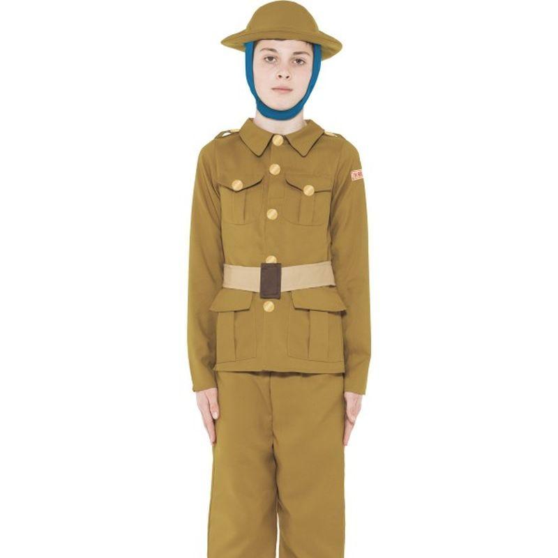 Horrible Histories Kids WW1 Boy Costume Brown 1